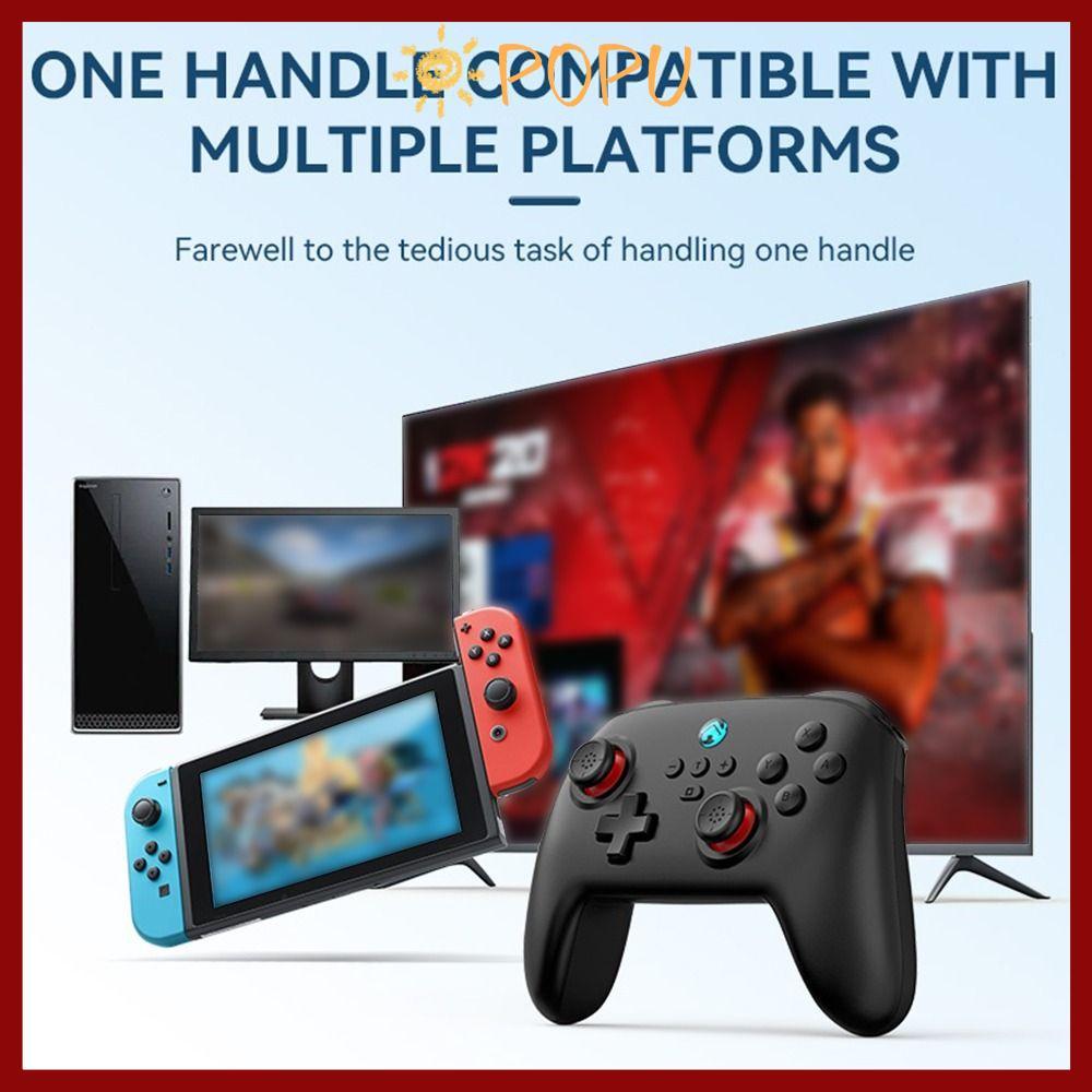 คอนโทรลเลอร์ไร้สาย POPU, ตัวควบคุมเกมพีซีกันลื่นการสั่นสะเทือนหกแกน, ฟังก์ชั่น Wake Up จอยสติ๊กเกมแพดการสั่นสะเทือนแบบปรับได้สําหรับสวิตช์/PC/Steam/iOS/Android