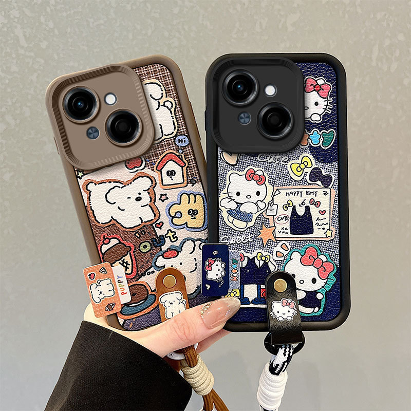 กรณี Tecno Spark Go 1 กรณี Tecno pop 9 4G กรณีรูปแบบผีเสื้อกรณีลูกสุนัขรูปแบบสร้อยข้อมือดอกไม้รูปแบบ