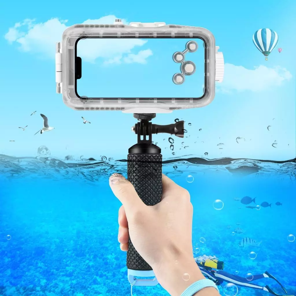 PULUZ PU868B ด้ามจับลอยน้ำสำหรับ GoPro Hero 12/11/10/9 Insta360 DJI Osmo