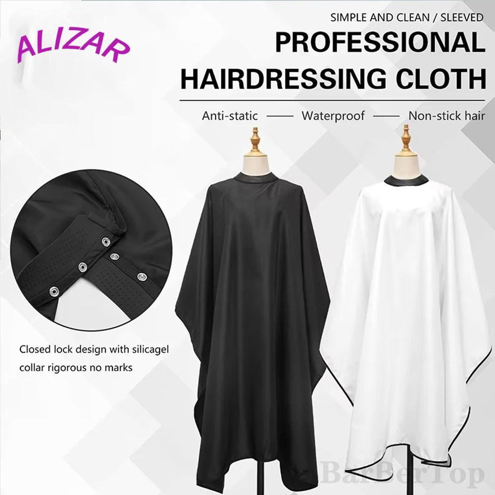 ผ้าตัดผม ALIZAR, ซิลิโคน Neckline กันน้ําตัดผม Cape, ซ่อนหัวเข็มขัด Hairdressing Coat