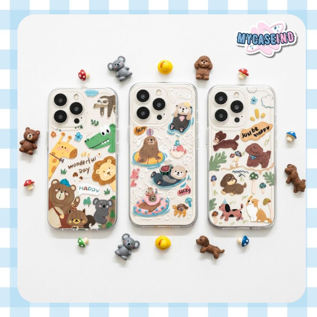 HAPPY ANIMALS Angel Eye พิมพ์กรณี vivo y36 y27 4g 5g v27e y17s v27 v29e y28 y03 y18 v30 y81 y53 v15 