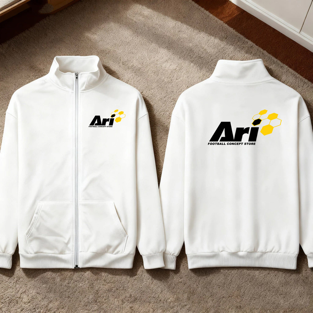 เสื้อรักบี้ Ari สำหรับผู้ชาย เสื้อฮู้ดซิป ผ้าฝ้าย เสื้อแจ็คเก็ตมีฮู้ดพิมพ์ลายเก๋ไก๋ XN01 M-3XL