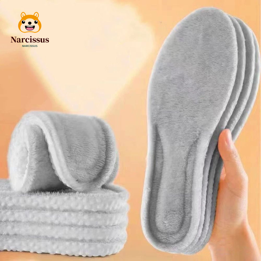 NARCISSUS แผ่นรองเท้าความร้อน, Warm Self Heated Snow Boots Padding, Soft Thicken กลิ่นหน่วยความจําโฟมกีฬารองเท้า Pad ผู้ชายผู้หญิง