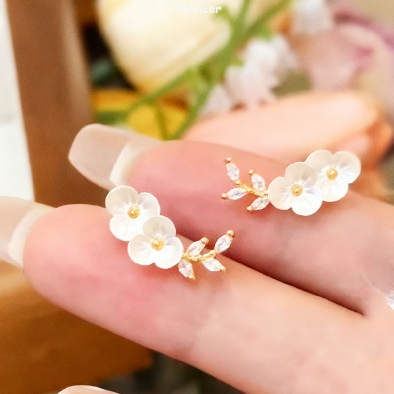 [COD]🌸ประณีต ดอกไม้ ต่างหู ดอกพลัม อารมณ์ ผู้หญิง ระดับไฮเอนด์ เรียบง่าย - รูปที่ 3