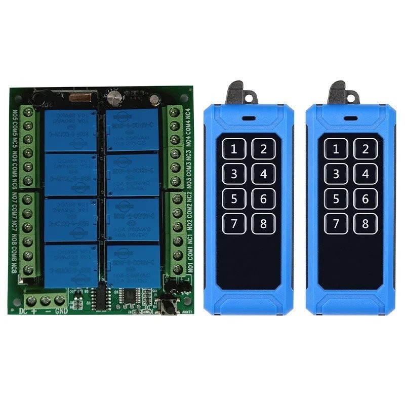 433MHZ D12V 8CH 8 CH RF Wireless Remote Control Switch Remote Control System Receiver Industrial Tra