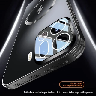 YYN สําหรับ OPPO Find X9 Pro FindX9 ปลอกพร้อมฟิล์มเลนส์ การกระจายความร้อน แฟลช แม่เหล็กดูด เคสโทรศัพท์กันกระแทก เคสแข็ง