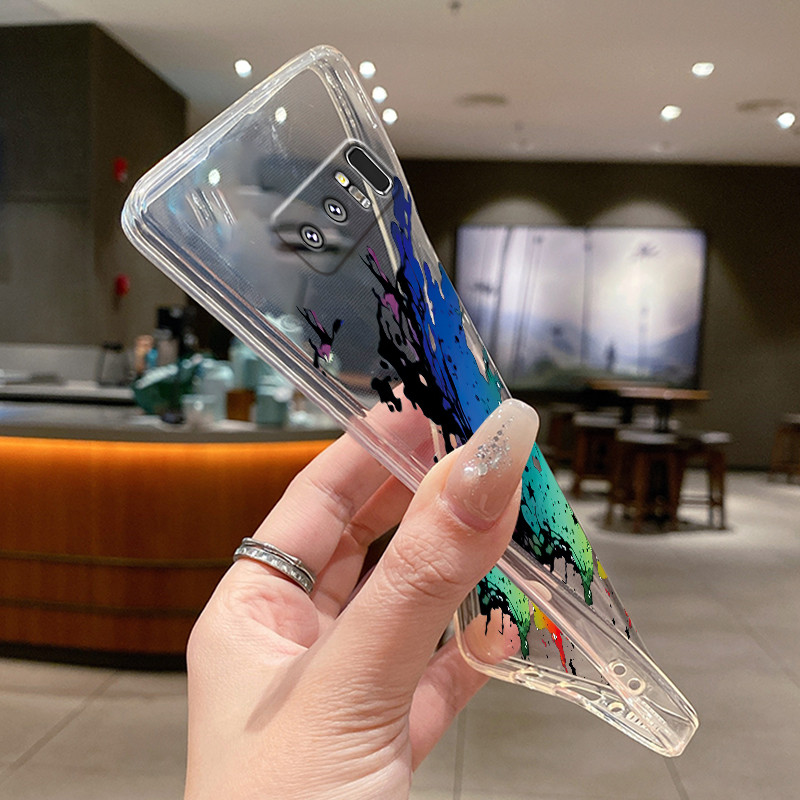 สําหรับ Samsung Galaxy Note8 Note9 ดอกไม้สวยผีเสื้อเคสโทรศัพท์สําหรับ Samsung Note 8 Note 9 ซิลิโคนอ่อนนุ่มโปร่งใส TPU Jelly Cover - รูปที่ 5