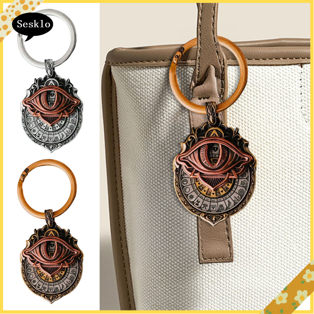 [SK] พวงกุญแจไพ่ทาโรต์พร้อมการออกแบบน้ําตาจักรวาล Power Talisman Mystical Tarot Vision จี้สร้อยคอ Ey