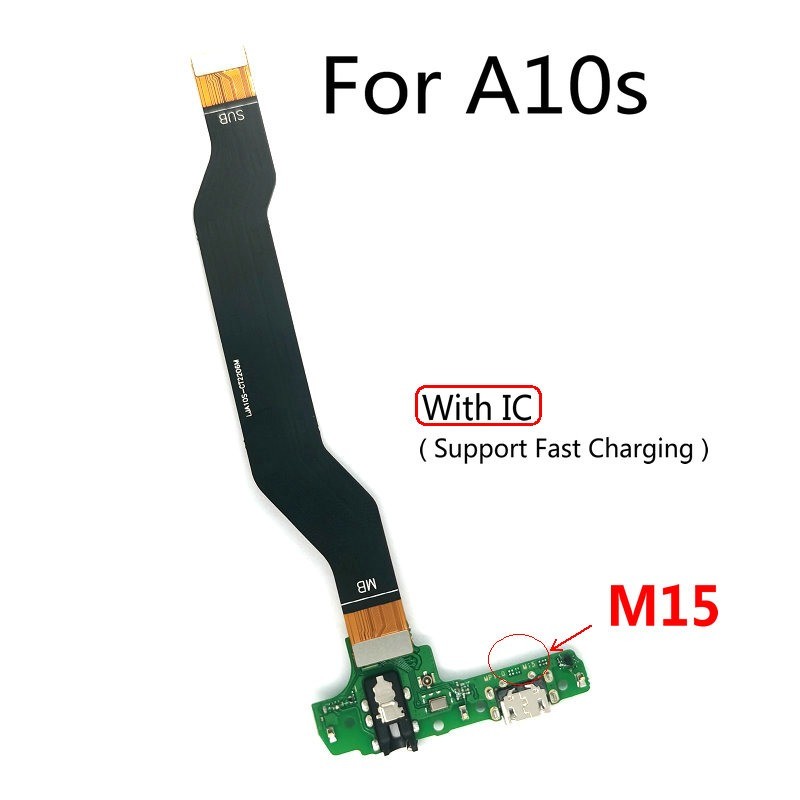 สําหรับ Samsung A10S M15 แท่นชาร์จ USB พอร์ตพร้อม IC รองรับ Fast CHARGING Connector เมนบอร์ดหลัก Flex Cable