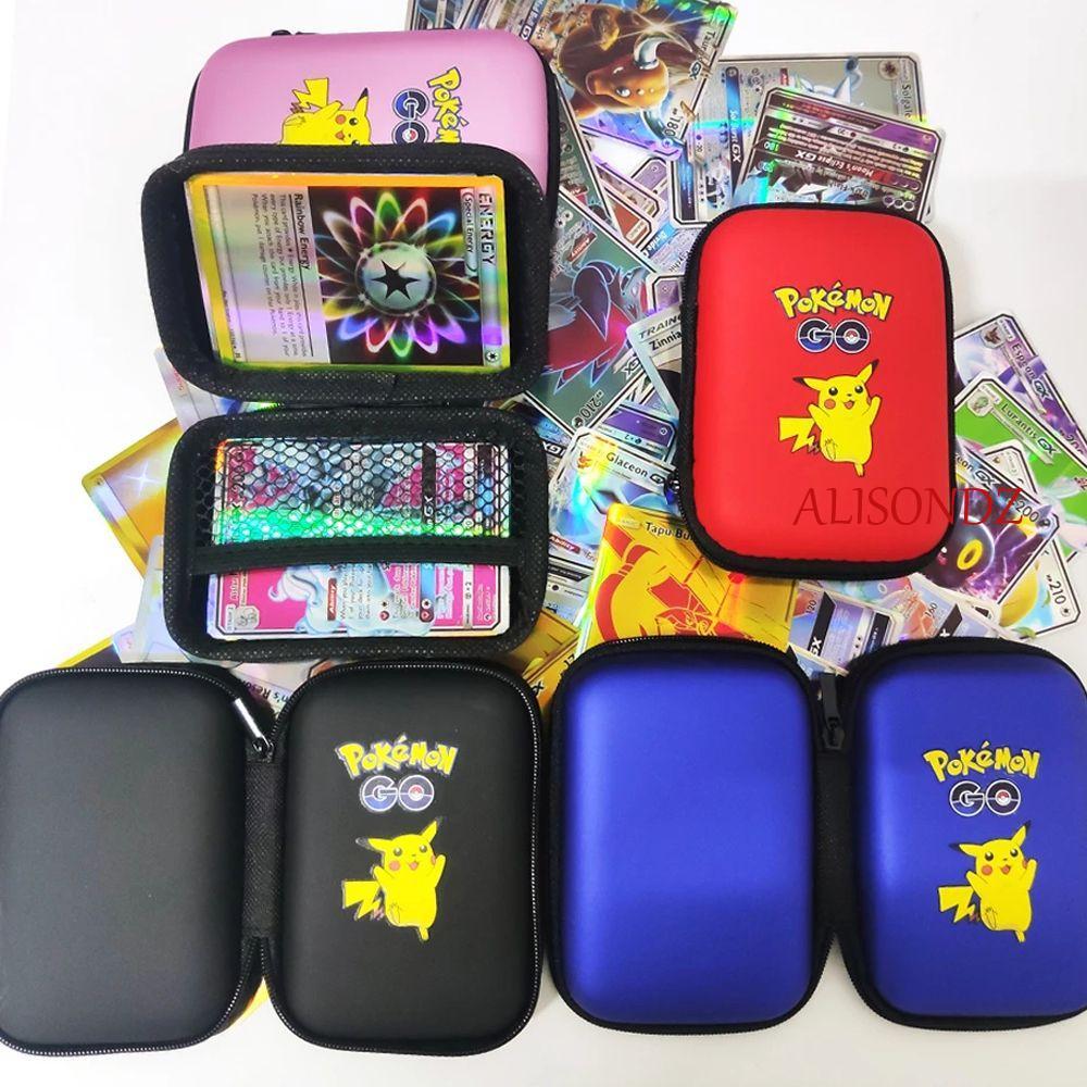 ALISONDZ การ์ดปิกาจูอัลบั้มเคสแข็งการ์ดเกมอัลบั้ม Gx MEGA การ์ด 50 ความจุ Pokemons ของเล่นหูฟังกล่องเก็บการ์ดเกมหนังสือ