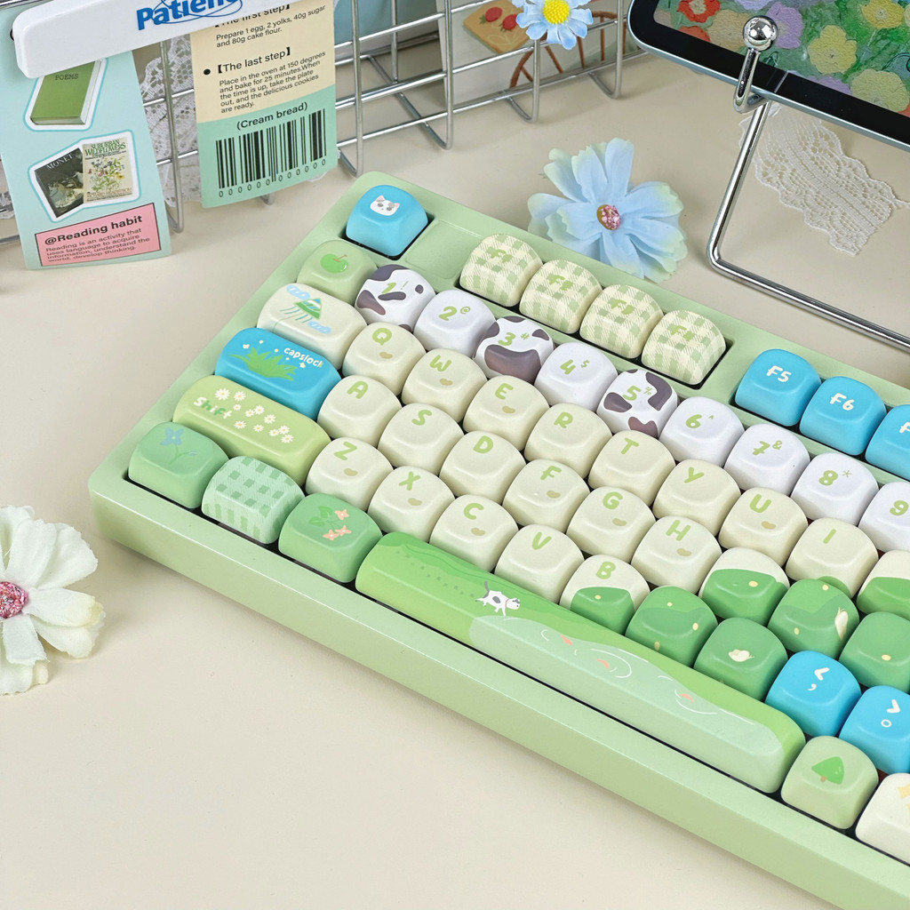 Green Park MOA Profile คีย์บอร์ด Keycaps Dye Sublimation PBT Keycap สําหรับ MX Switches คีย์บอร์ดเกม