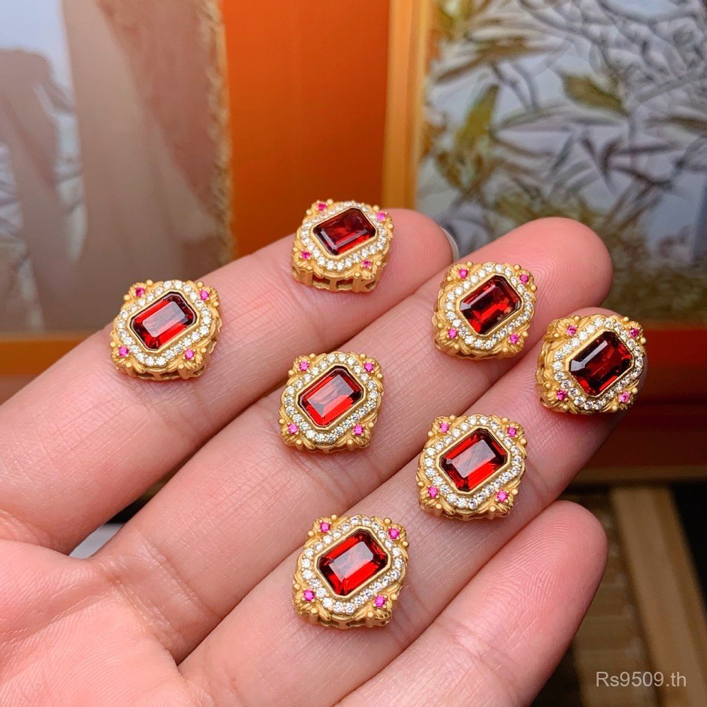 สร้อยข้อมือและสร้อยคอมือทำแบบโบราณ สไตล์ราชวงศ์ สีฟ้าธรรมชาติ ผลิตจากเงินSterling 925 IRD6