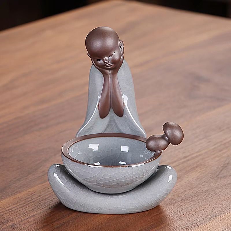 [เก็บโดย4109คน] geyaoชาสัตว์เลี้ยงเครื่องประดับชาซีเร่4109人เก็บเกี่ยว黑头饰茶组合茶件组套套套装创意茶套装简约架大型茶套装1109