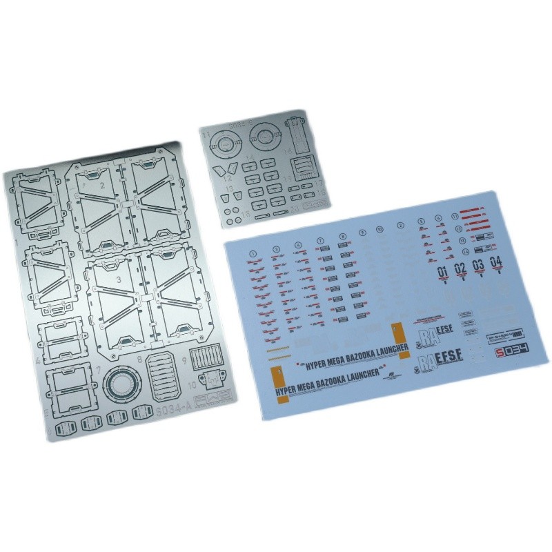 MAD S34 1/144 RG PB hi nu hyper mega bazooka launcher decal Etch อะไหล่ไม่มีชุด