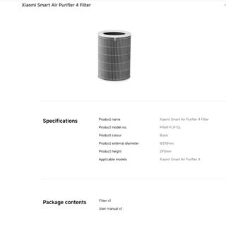 [ของแท้] Xiaomi Smart Air Purifier Filter 4/4 Pro/Elite/6 ไส้กรอง แผ่นกรอง Xiaomi I HEPA I Antibacterial