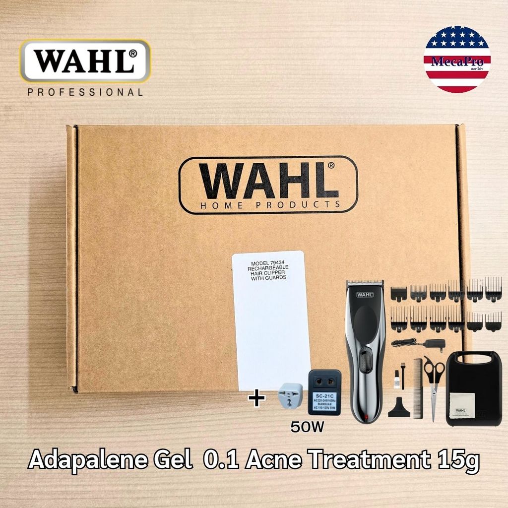Wahl® Rechargeable Hair Clipper With Guards Kit Model 79434 อุปกรณ์ตัดผม ปัตตาเลี่ยน แบบไร้สาย ชาร์จได้