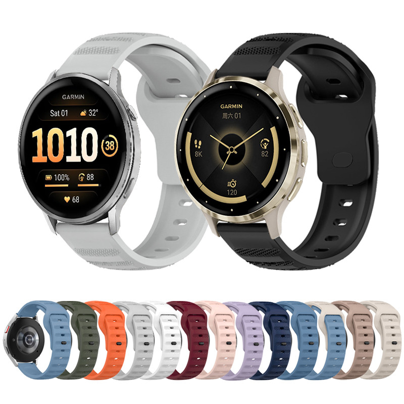 สายรัดซิลิโคนแบบสปอร์ตสายคล้องคอสําหรับ Garmin Venu 4 41 มม. Venu 3s Forerunner 265s 255s