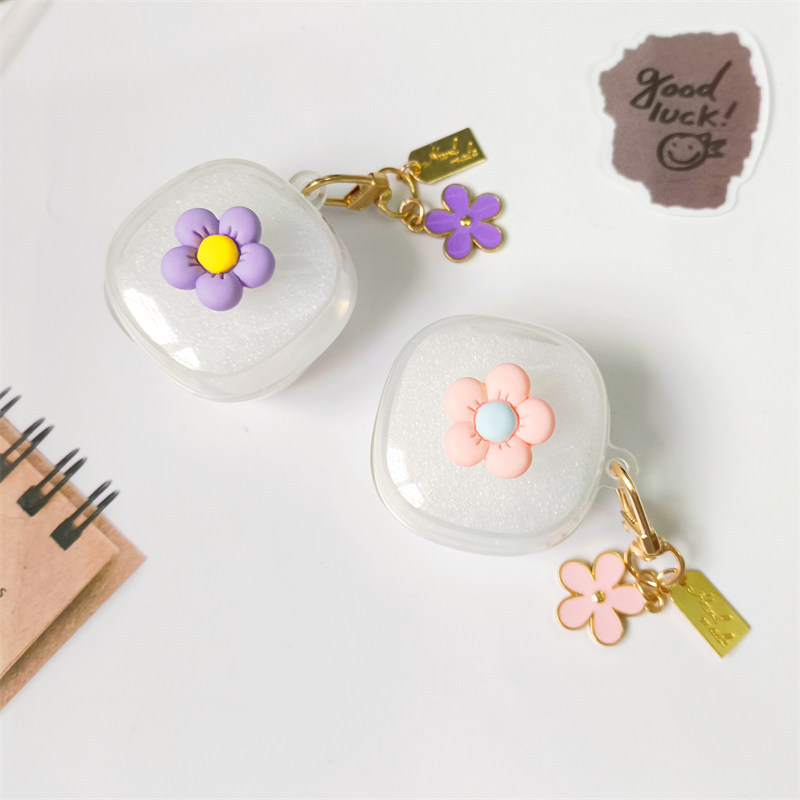 ดอกไม้น่ารักสําหรับ Samsung Galaxy Buds FE / Buds Live / Buds 2 Pro / Buds Core Case Buds 3 Pro Buds