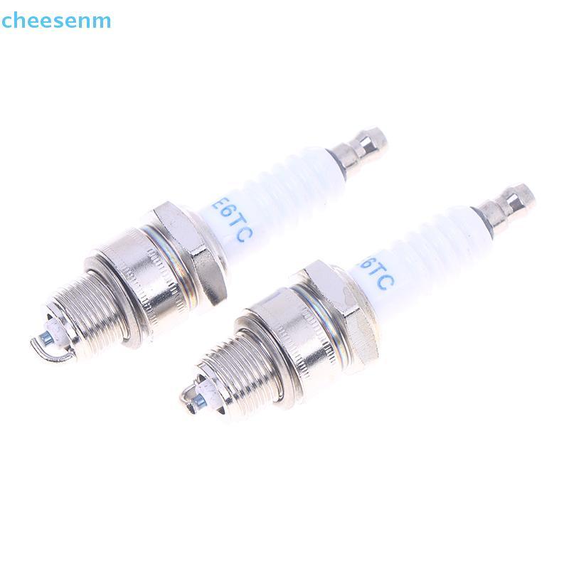Cheenm 1/3 ชิ้นยี่ห้อใหม่รถจักรยานยนต์ Spark Plug E6TC สําหรับสกู๊ตเตอร์ Moped Part เปลี่ยนอุปกรณ์เส