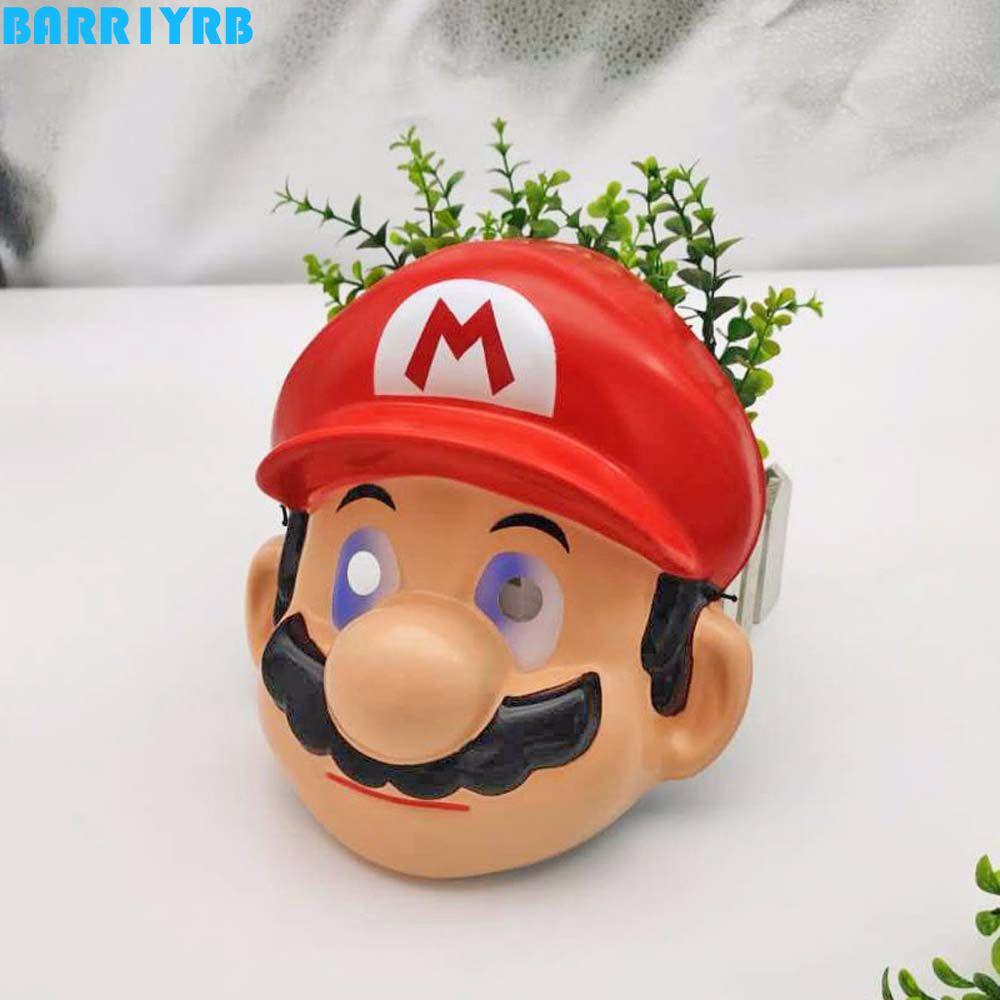 BARR1YRB หน้ากากคอสเพลย์ฮาโลวีนการ์ตูน Mario Luigi ธีมอุปกรณ์ตกแต่งสําหรับเด็กเด็ก Party Props