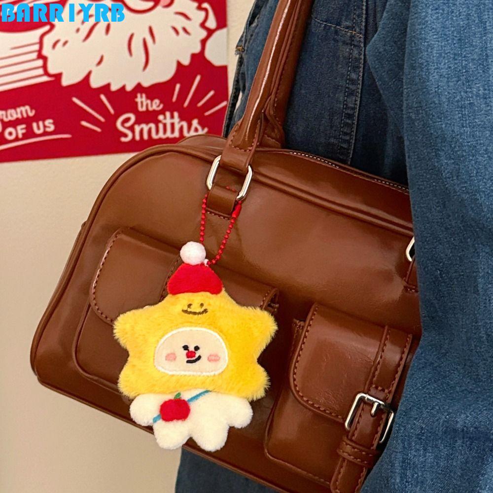 BARR1YRB จี้ตุ๊กตาคริสต์มาส,ตุ๊กตาตุ๊กตา Elk พวงกุญแจการ์ตูน, ตุ๊กตาหิมะน่ารัก Santa Claus กระเป๋าจี้ตุ๊กตาคริสต์มาสของเล่น