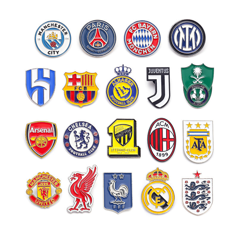 Huangmachel Siman City Riya Victory Crescent Football Team Badge ป้ายโลหะผสมเข็มกลัดถุงตราที่ระลึก