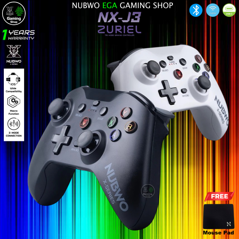 🎮 GAMING NUBWO ZURIEL NX-J3 JOY GAMES Tri-Mode จอยเกม เชื่อมต่อ3ระบบ BLUETOOTH 2.4GHz Type-C Windows