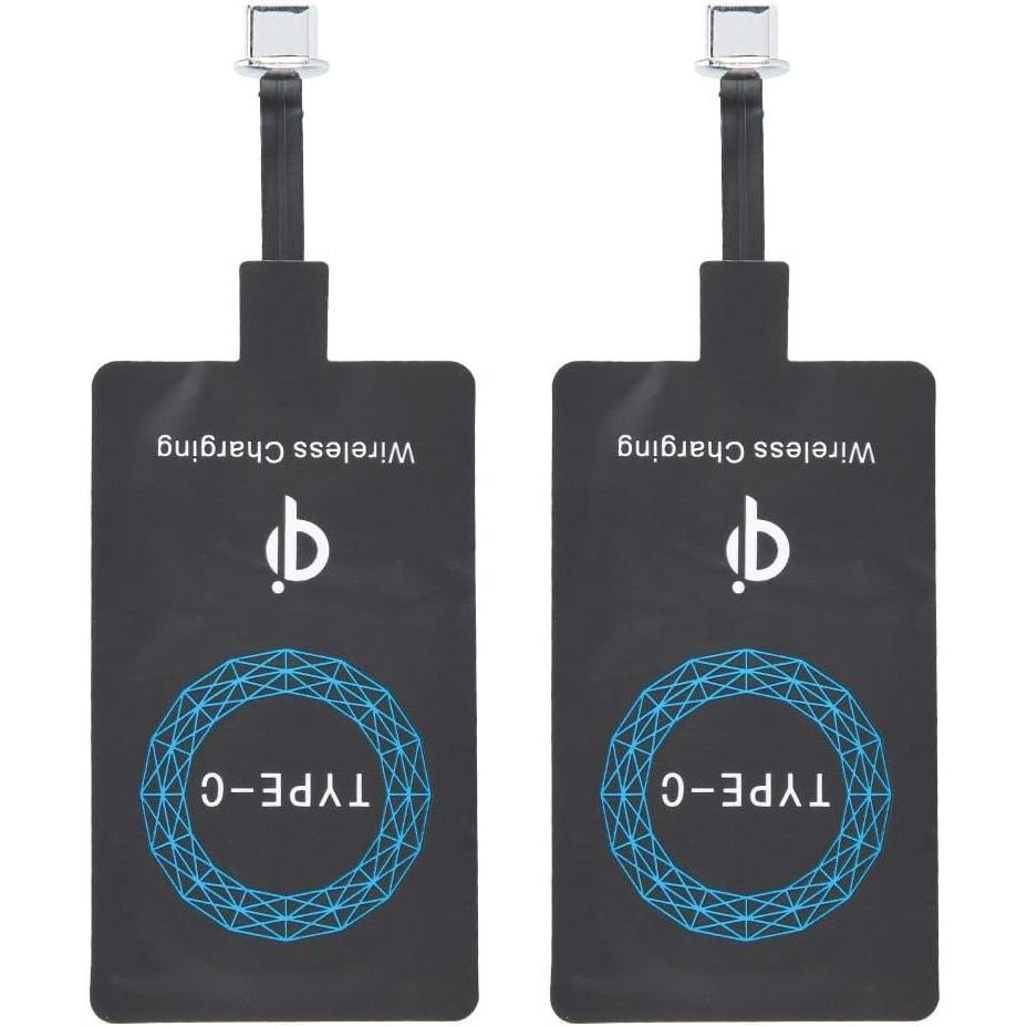 2 ชิ้น Qi Charger Type-C ตัวรับการชาร์จสําหรับโทรศัพท์มือถือ