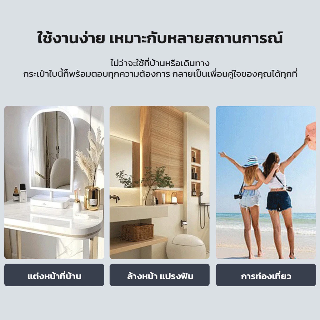 LOFTHOME กระเป๋าเครื่องสำอางค์ ขนาดใหญ่ ช่วยจัดเก็บอย่างเป็นระเบียบ ใช้เก็บเครื่องสำอาง สกินแคร์ thumbnail 5