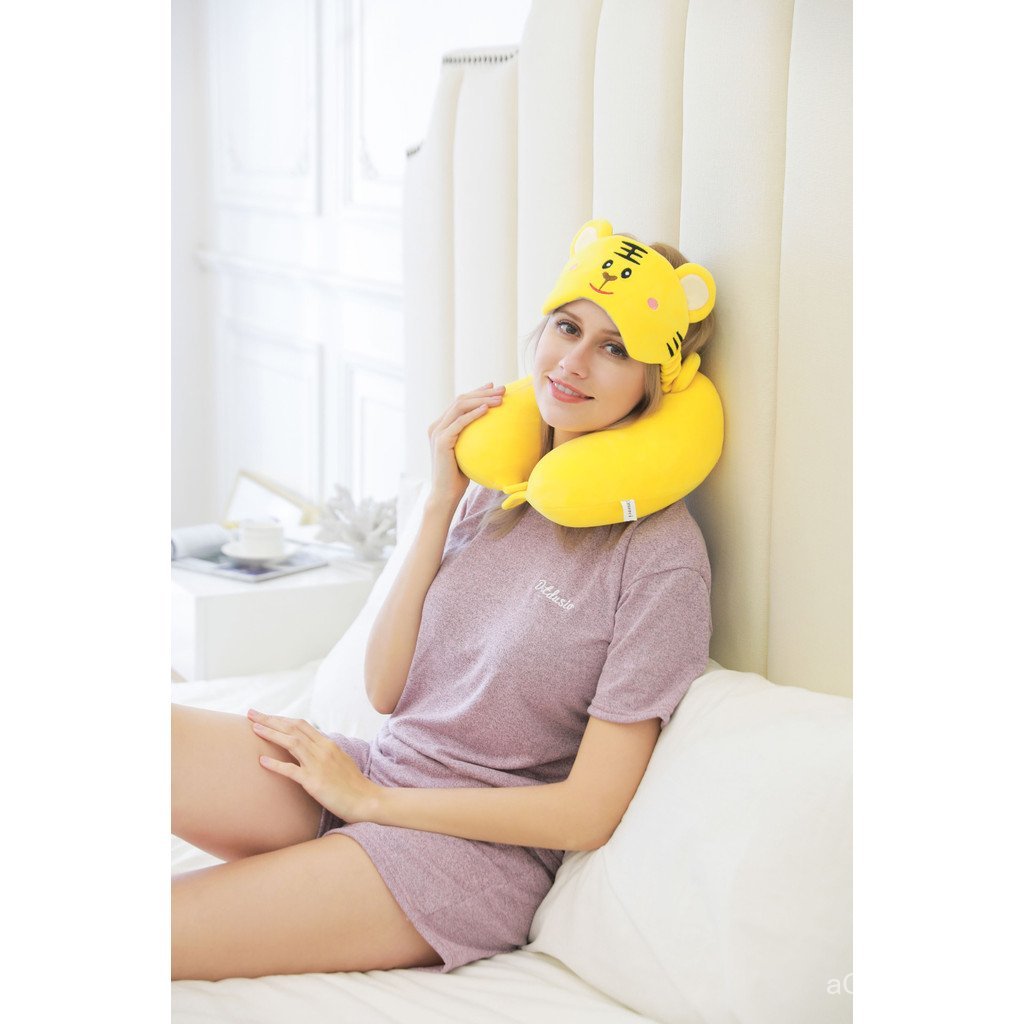 โรงงานขายตรง High-Rail Memory Foam หมอนกระดูกสันหลังส่วนคอเครื่องบิน U-Shaped หมอน Nap หมอนการ์ตูน U