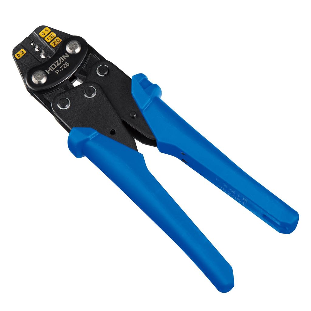 [Direct from Japan] Genuine HOZAN P-726 Crimping Tool – For Bare Crimp Terminals & Sleeves (0.3 / 0.