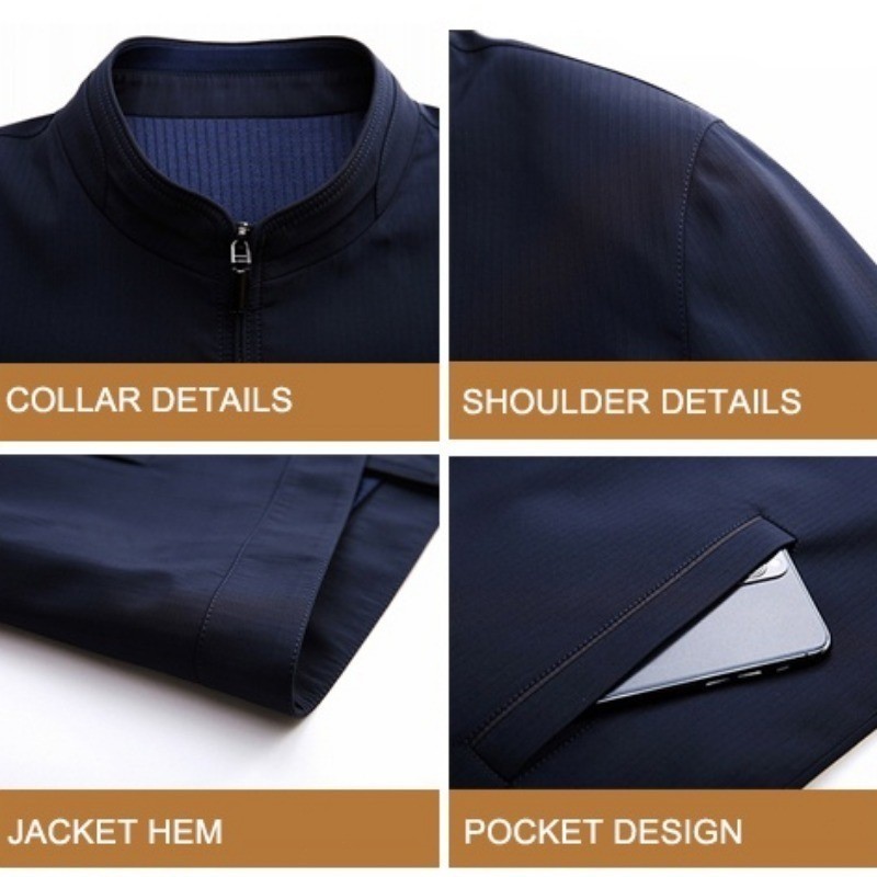 ZITY ซื้อ 1 แถม 1! เสื้อแจ็คเก็ตผู้ชายเสื้อแจ็คเก็ตคุณภาพดีใหม่ Slim Casual ชุดเบสบอลเสื้อ — صورة 6