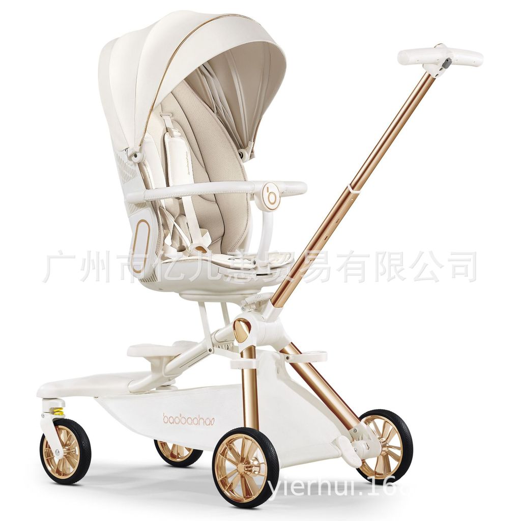 ชุด Baby Good V16 อุปกรณ์เดินสำหรับเด็ก รถเข็นเด็กสามารถนั่งและนอนได้ รถเข็นเด็กสี่ล้อแบบสองทาง มุมม