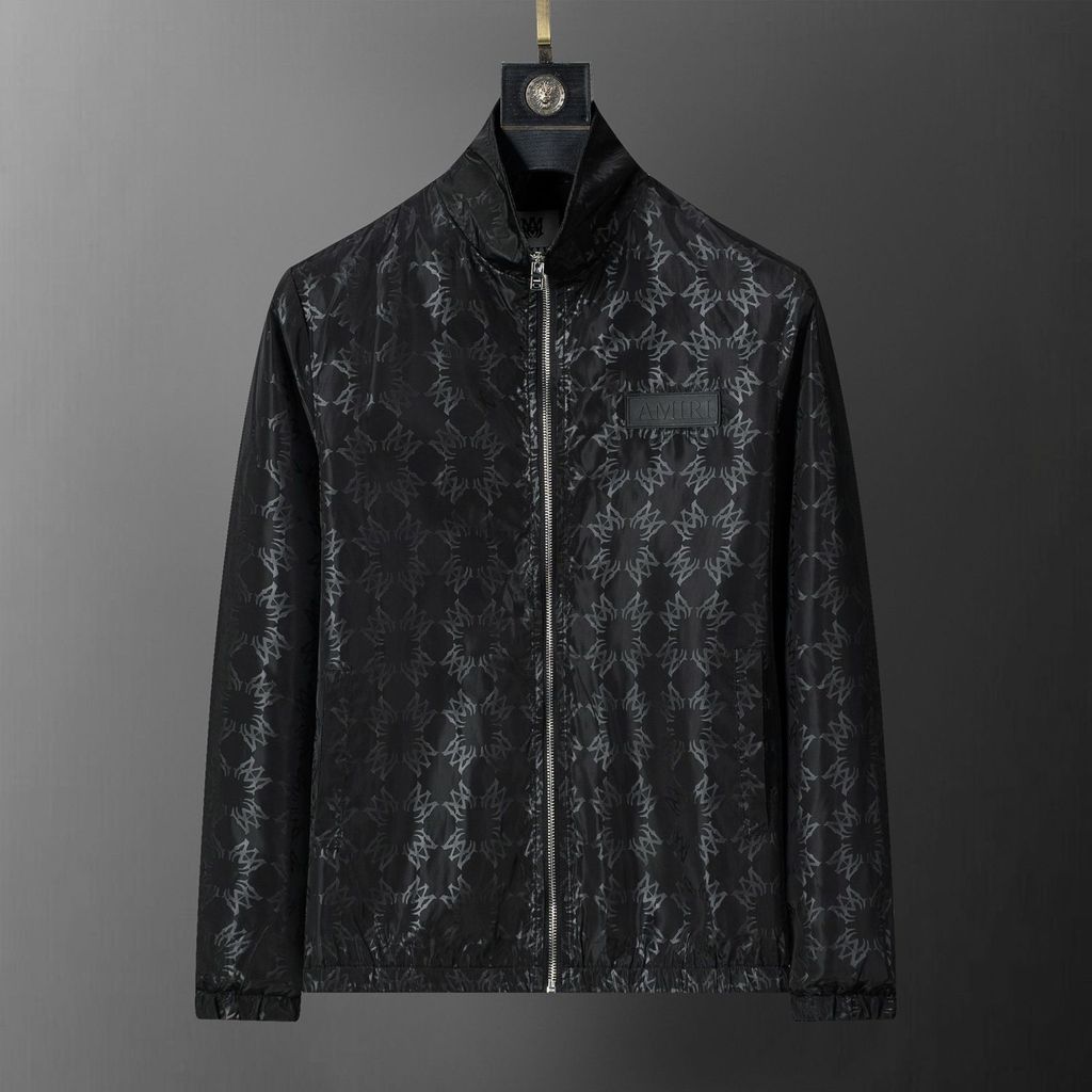 AMIRI1219 เสื้อแจ็คเก็ตมีฮู้ดผู้ชายสไตล์ใหม่สลิมฟิตทุกการแข่งขัน