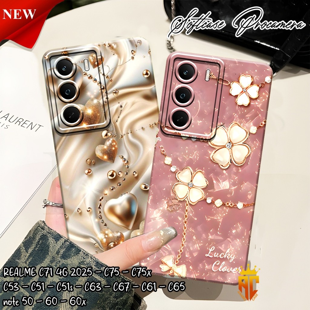 เคสRealme C71 4G 2025 - C75 - C75x - C53 - C51 - C51s - C63 - C67 - C61 - C65 - Realme Note 50 - 60x