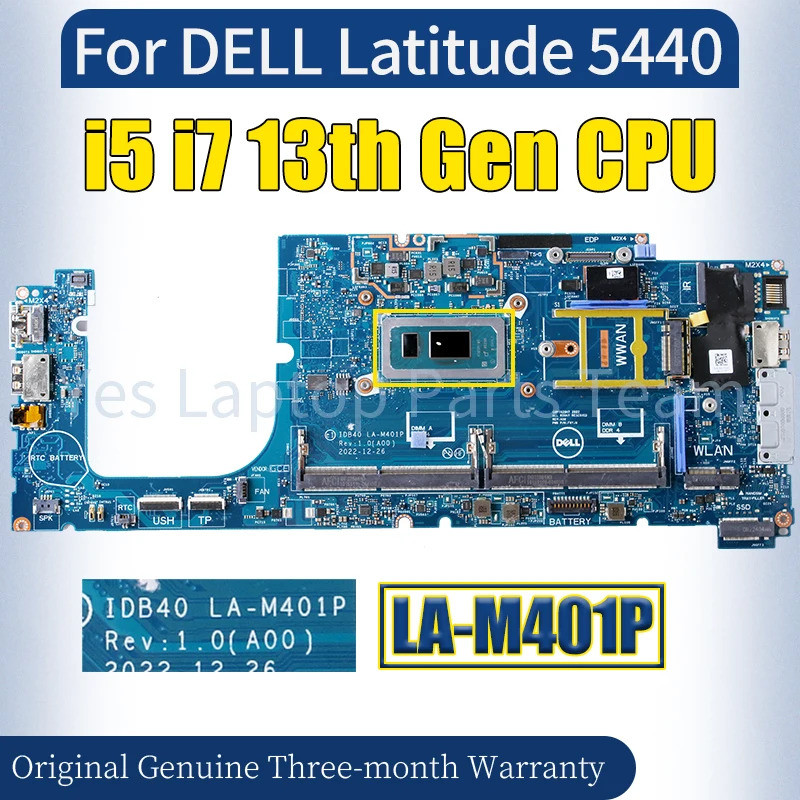 สําหรับ Dell Latitude 5440 แล็ปท็อปเมนบอร์ด Srmlz I5 I7 13th Gen 030mkk 0fp4rr เมนบอร์ดโน้ตบุ๊คทดสอบ