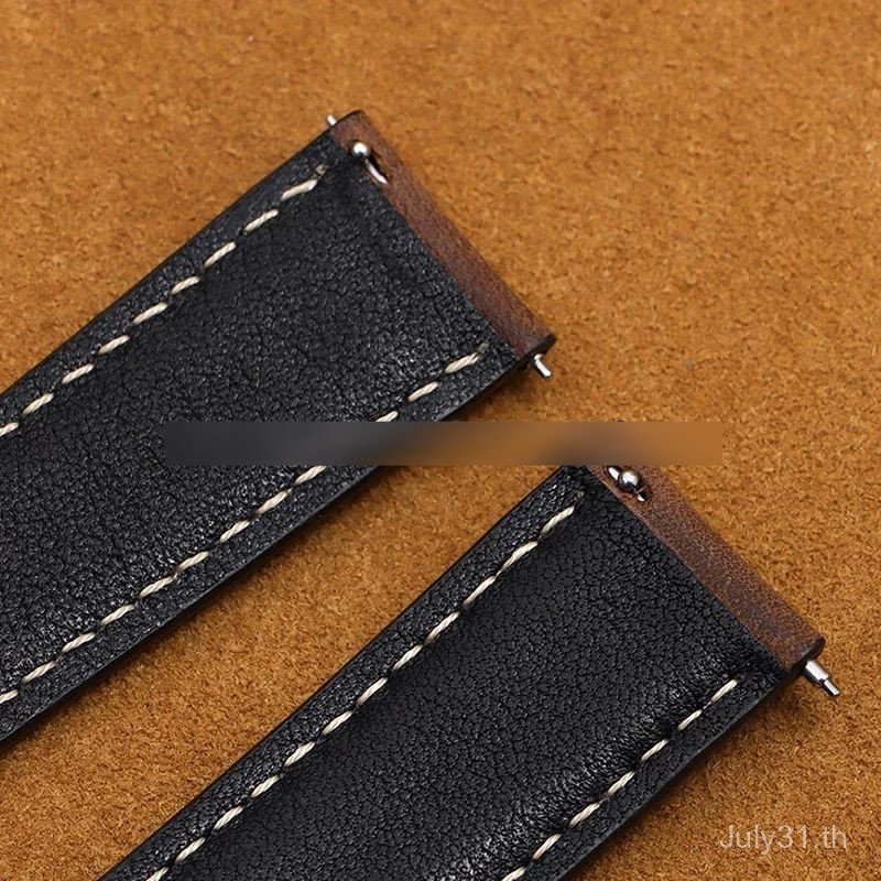 14/16/20/22/24 มม.วินเทจสายหนังแท้ Crazy Horse Cowhide Band Unisex Minimalist สายรัดข้อมือ - รูปที่ 3