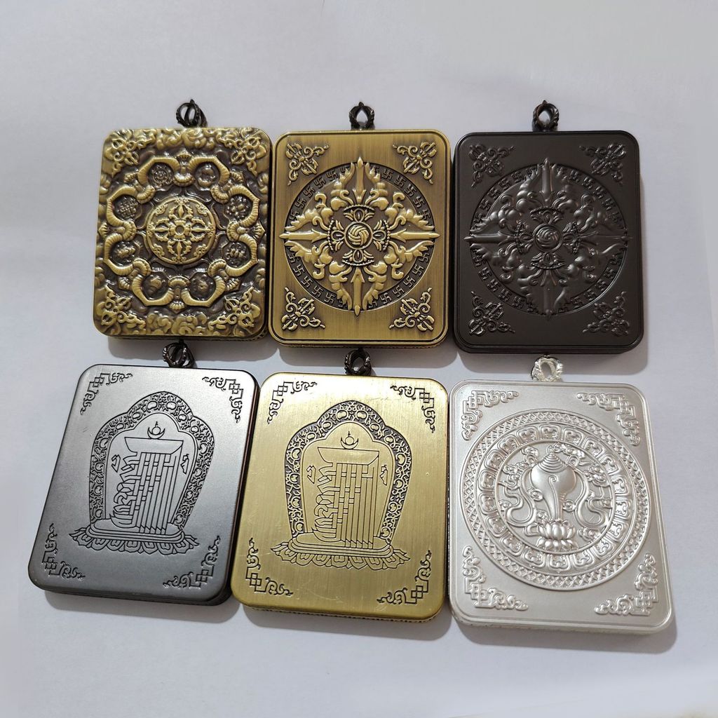 ทิเบตสีเขียวธารา Benming พระพุทธรูปเทพเจ้าแห่งความมั่งคั่งโลหะผสม-aa05 Amulet ทิเบต Amulet สร้อยคอสี