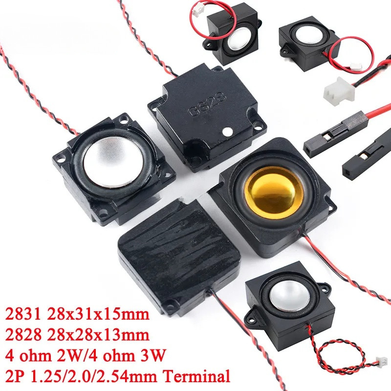 Cavity ลําโพง 2831 4 โอห์ม 3W ความถี่ 2828 4 โอห์ม 3W 2W เบสลําโพงเสียง 2P สาย 28X28 มม. 28x31 มม.สําหรับคอมพิวเตอร์โน้ตบุ๊ค