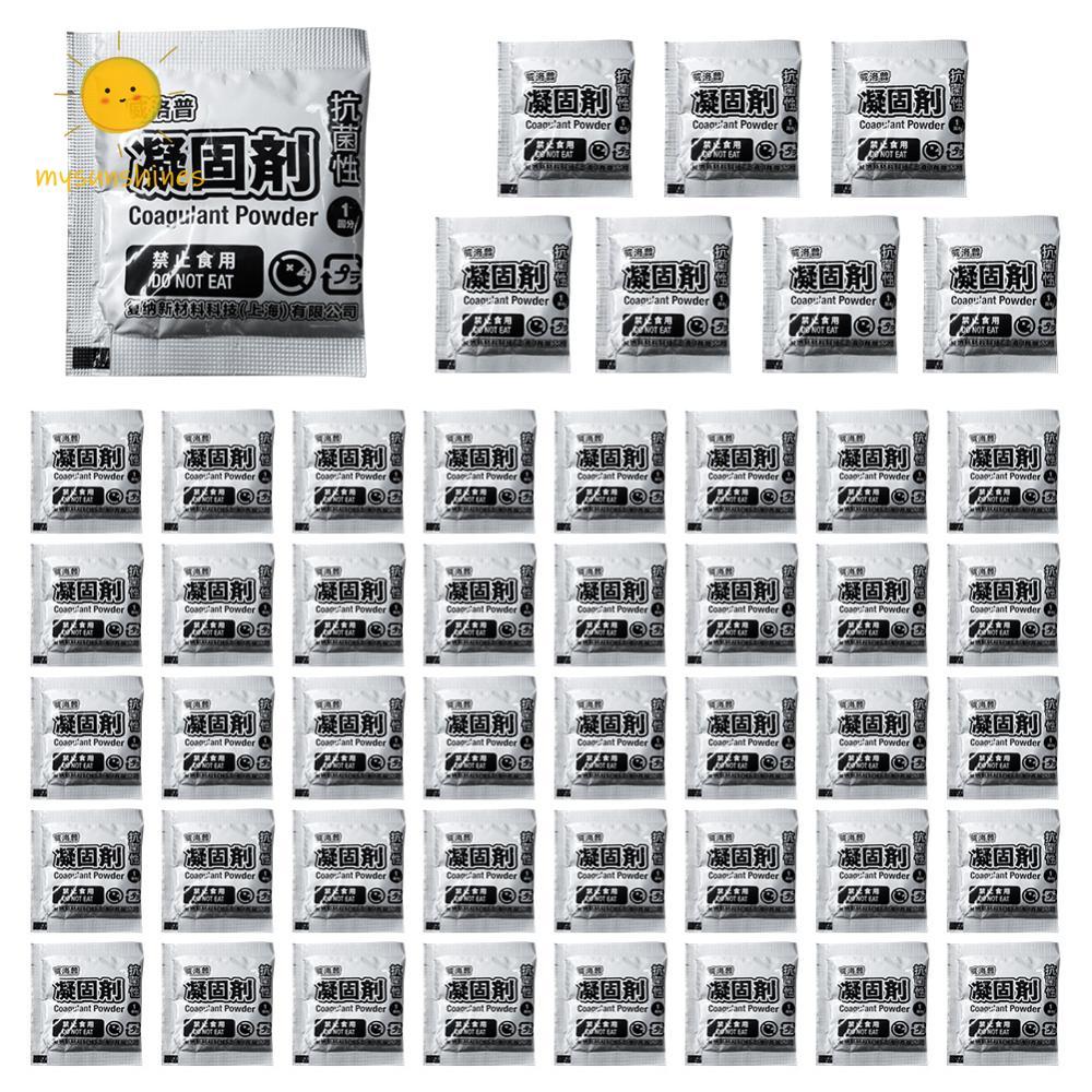 ผงเจลห้องน้ำ 48 ชิ้น ดูดซับของเสียและของเหลว Rapid สำหรับใช้งานฉุกเฉินขณะเดินทางและการปิกนิกกลางแจ้ง