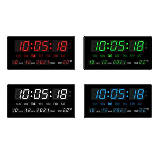 นาฬิกาดิจิตอล LED รุ่น แขวนติดผนัง Number ClockLED ขนาด 36x15x3CM พร้อมส่งฟรีหัวชาทและอะแดปเตอร์