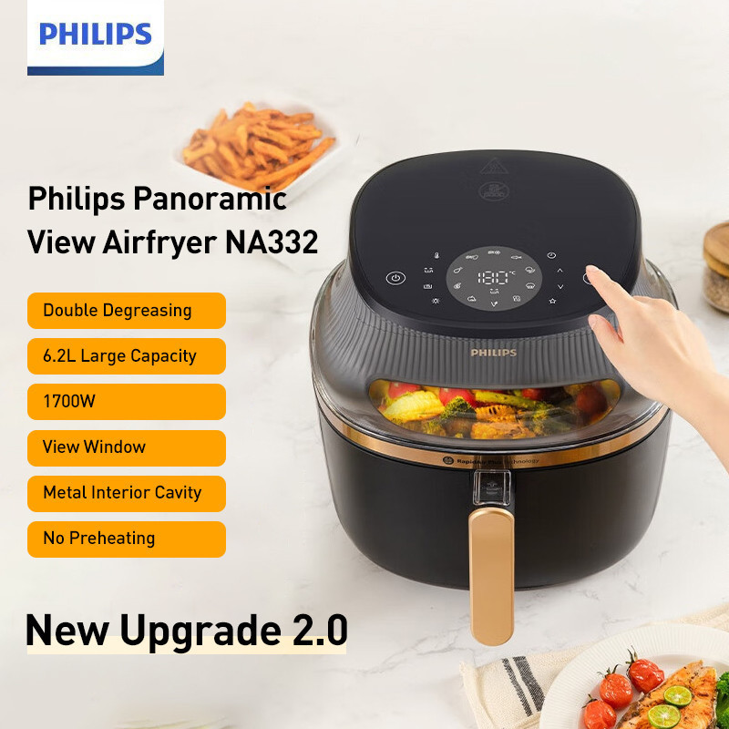 Philips Air Fryer Starfish Series 5.0 Panoramic Air Fryer NA332,6.2L