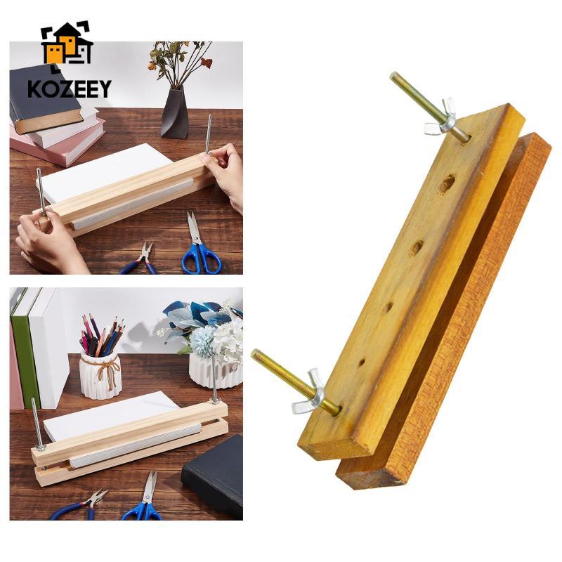 [KOZEEY] เครื่องเข้าเล่มหนังสือไม้เครื่องกดหนังสือแบบแมนนวลที่ทนทานสะดวกสําหรับ