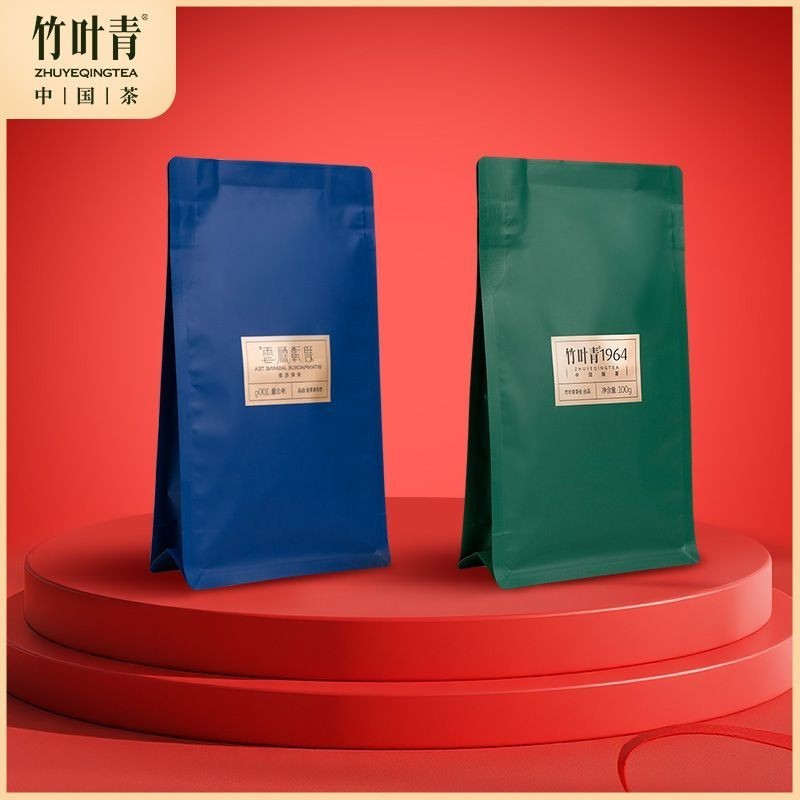 ใบไผ่สีเขียว1964ม้วนชาเขียวหยิกเกรดแรก100กรัมถุง+ชามะลิBitan Piaoxueเกรดแรก100กรัมใบไผ่สีเขียว1964ม้
