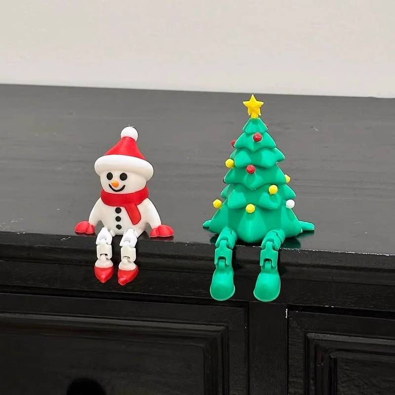 Christmas Decorations 3D Printing Three-Dimensional Christmas Tree Snowman Desktop Decoration Movabl