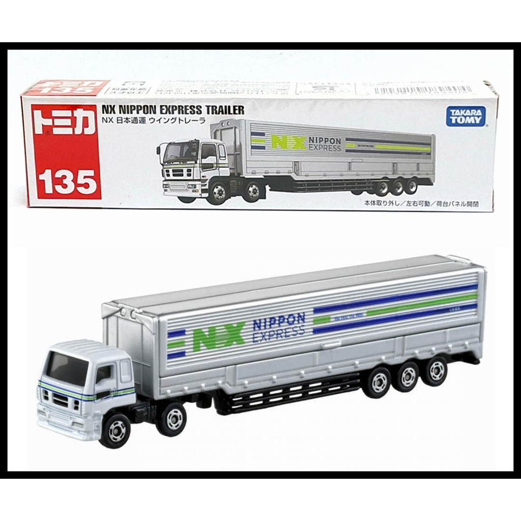 Takara Tomy Tomica No.135 NX Nippon Express Wing Trailer Diecast Long Car ใหม่