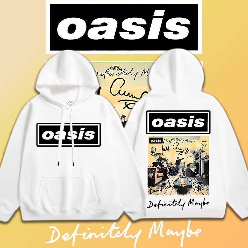 เสื้อ Oasis Rock Band เสื้อยืดแขนสั้นผู้ชายผ้าฝ้ายแท้  |  Oasis ปริมณฑล ผ้าผ้ฝ้าย เสื้อฮู้ดแขนยาว ออ