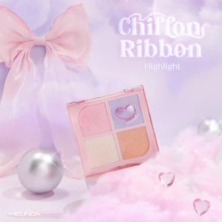 MEILINDA Chiffon Ribbon Highlight เมลินดา ไฮไลท์ เนื้อละเอียด สีสวย เกลี่ยง่าย ผิวดูโกลว์ ขนาด 8.8g