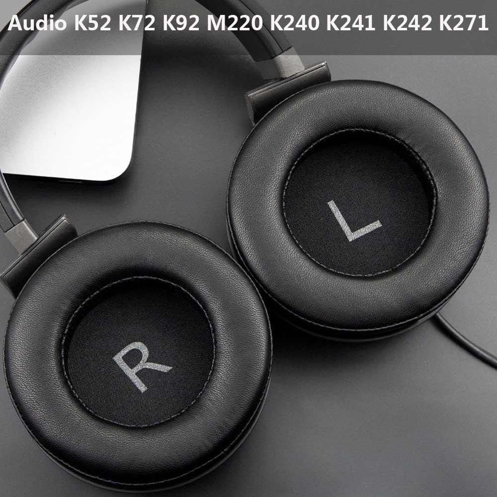 หนังแกะแผ่นรองหูฟังเบาะสําหรับ AKG Pro Audio K52 K72 K92 M220 K240 K241 K242 K271 K272 K340 K550 K55