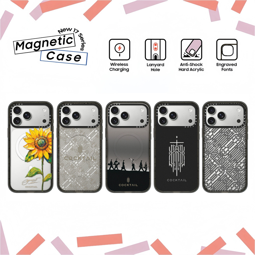 ‌COCKTAIL YOURS EVER เคสอะคริลิคพลาสติกแข็งสําหรับ iPhone 17 16 Air 12 13 14 15 Plus Pro Max Casing